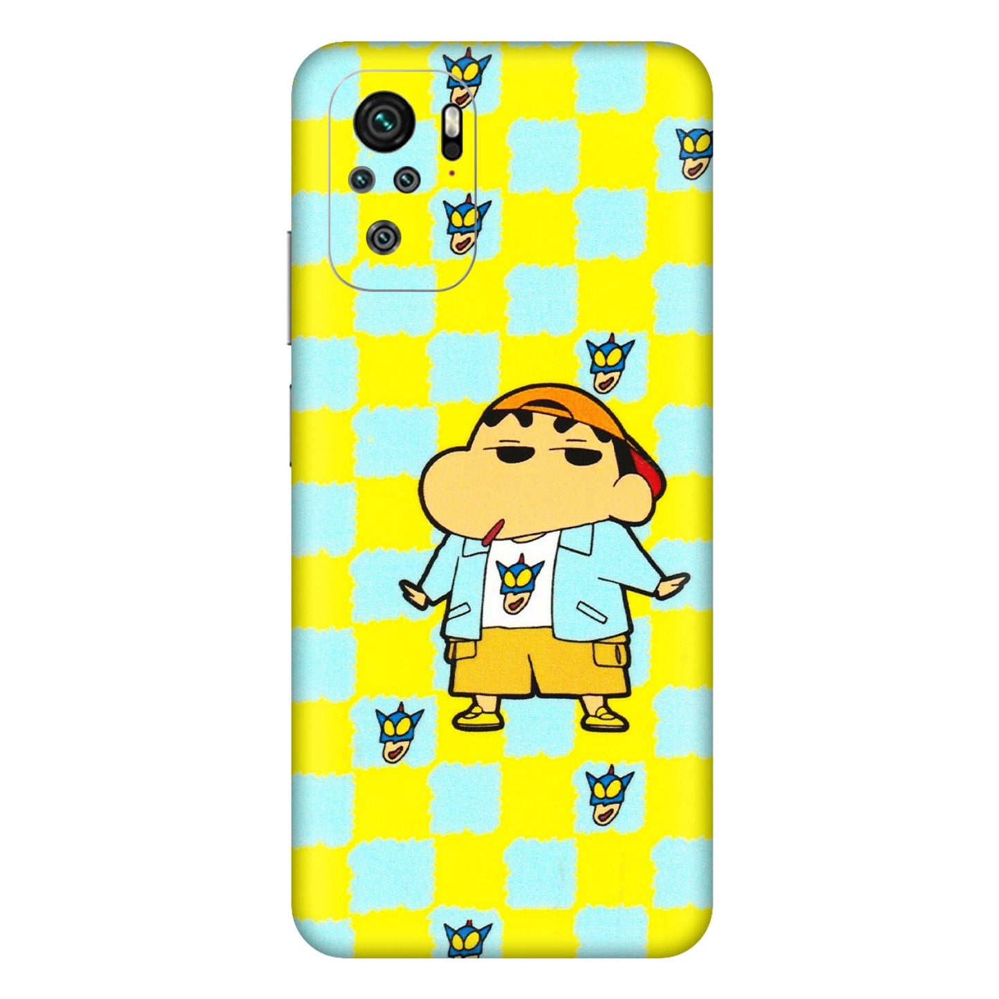 Xiaomi Redmi Phone Skins (All Models) - Yellow Blue Shinchan Cute - 3D Embossed Finish (L-221) Redmi Note 11SE
