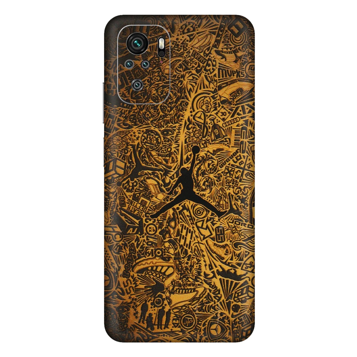 Xiaomi Redmi Phone Skins (All Models) - Premium Gold Basketball Player - 3D Embossed Finish (L-236) Redmi Note 11SE