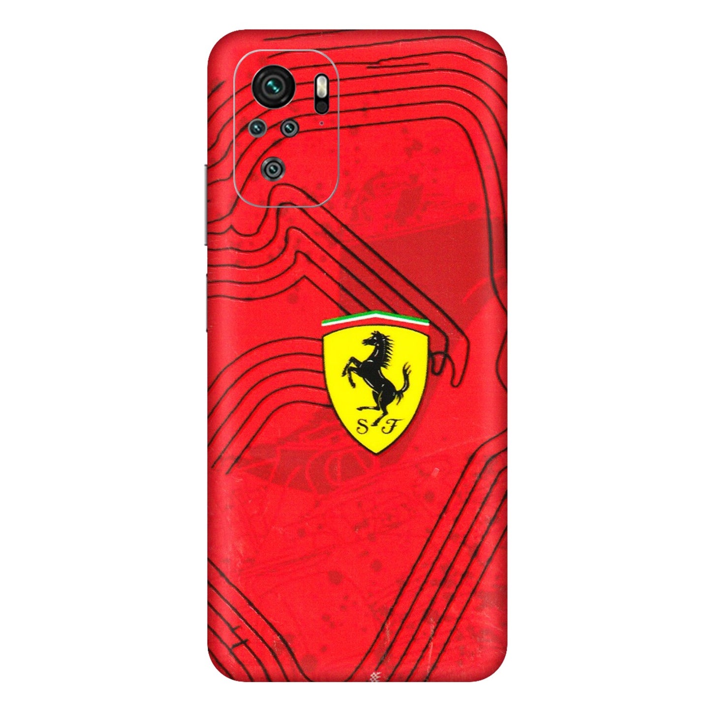 Xiaomi Redmi Phone Skins (All Models) - Red Ferrari Logo Stylish - 3D Embossed Finish (L-238) Redmi Note 11SE