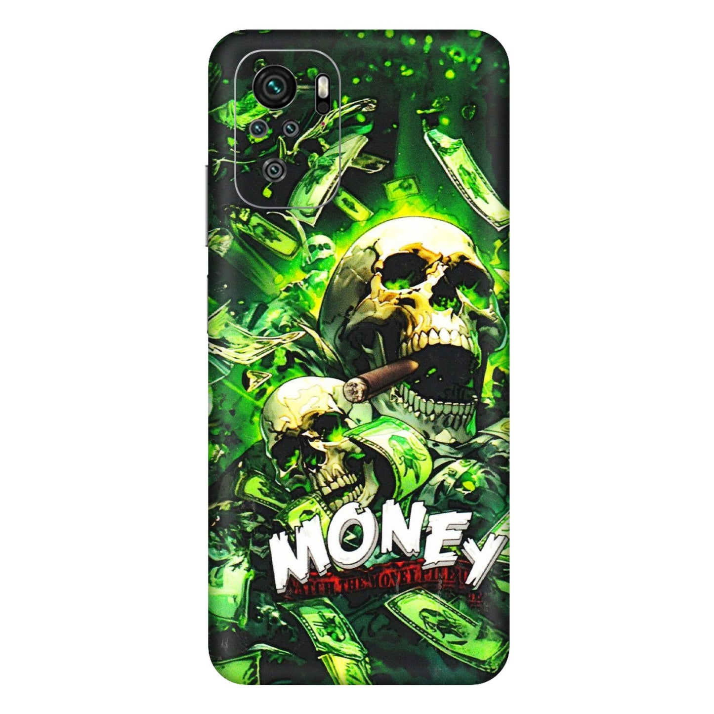 Xiaomi Redmi Phone Skins (All Models) - Skull Money - 3D Embossed Finish (L-303) Redmi Note 11SE