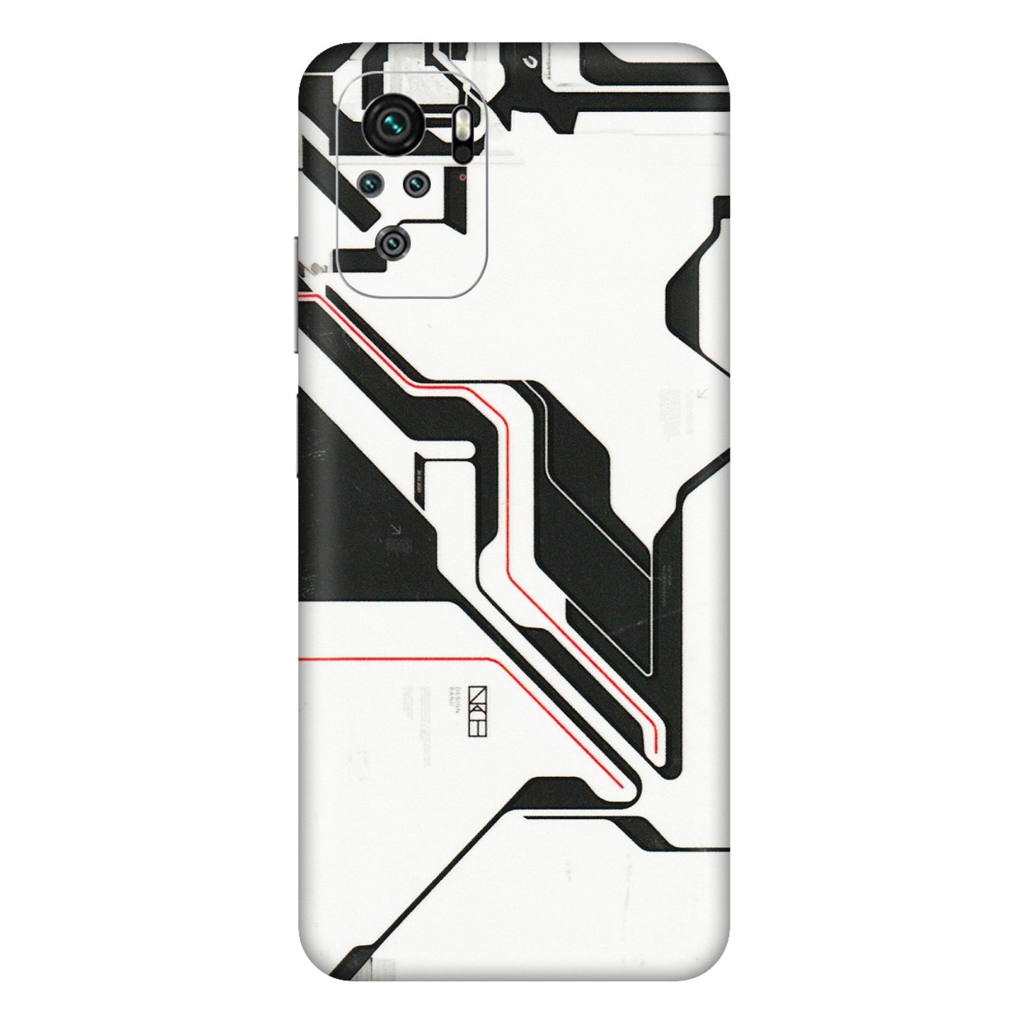 Xiaomi Redmi Phone Skins (All Models) - White Techy Logo - 3D Embossed Finish (L-312) Redmi Note 11SE