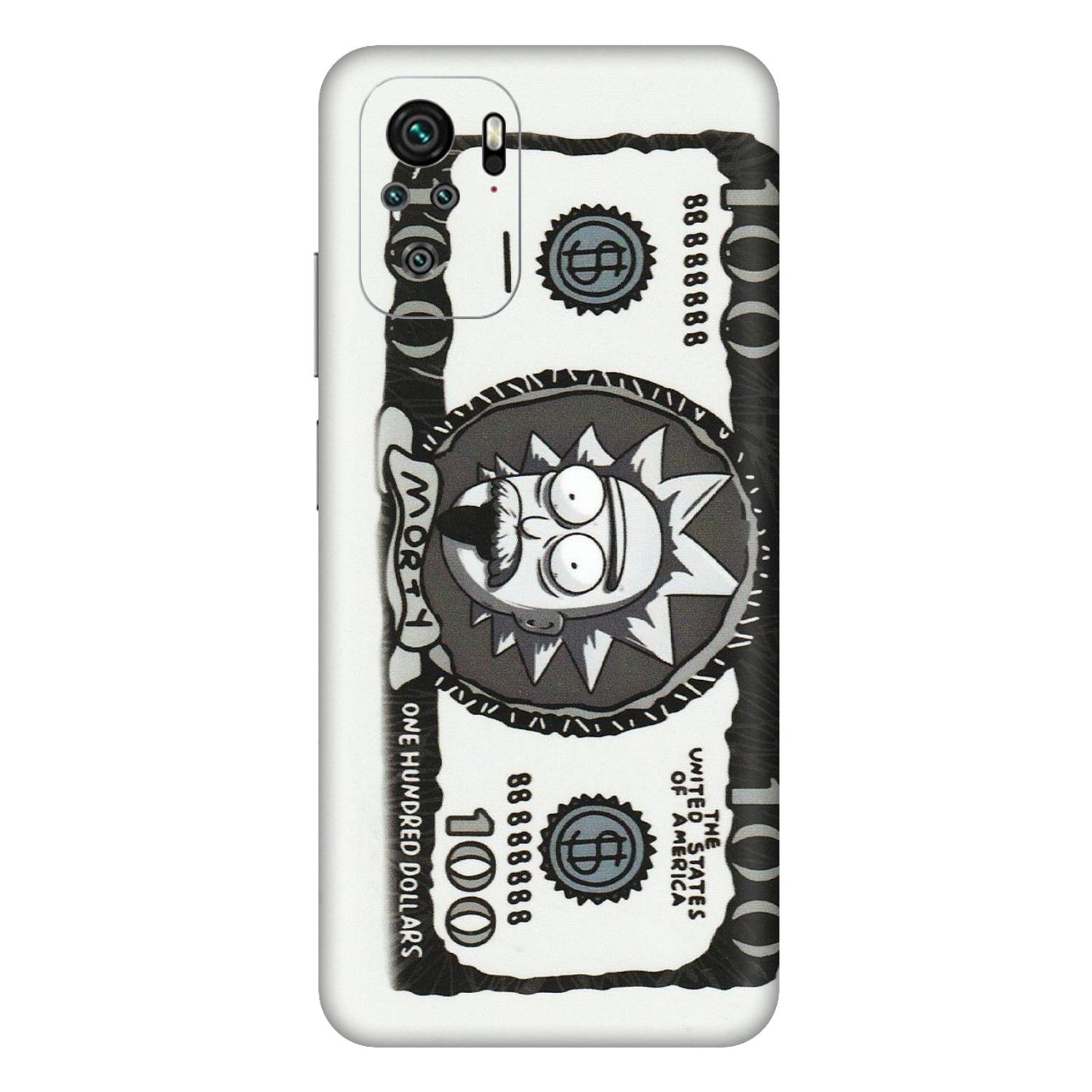 Xiaomi Redmi Phone Skins (All Models) - Rick And Morty Hundred Dollar Anime - Matte Finish (M-161) Redmi Note 11SE