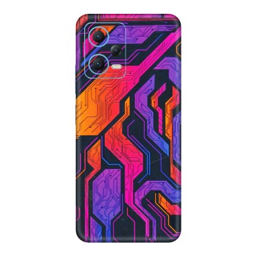 Xiaomi Redmi Phone Skins (All Models) - Tech Circuits Futuristic - 3D Embossed Finish (L-07) Redmi Note 12 5G