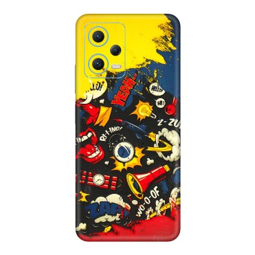 Xiaomi Redmi Phone Skins (All Models) - Pacific Doodle Art - 3D Embossed Finish (L-120) Redmi Note 12 5G