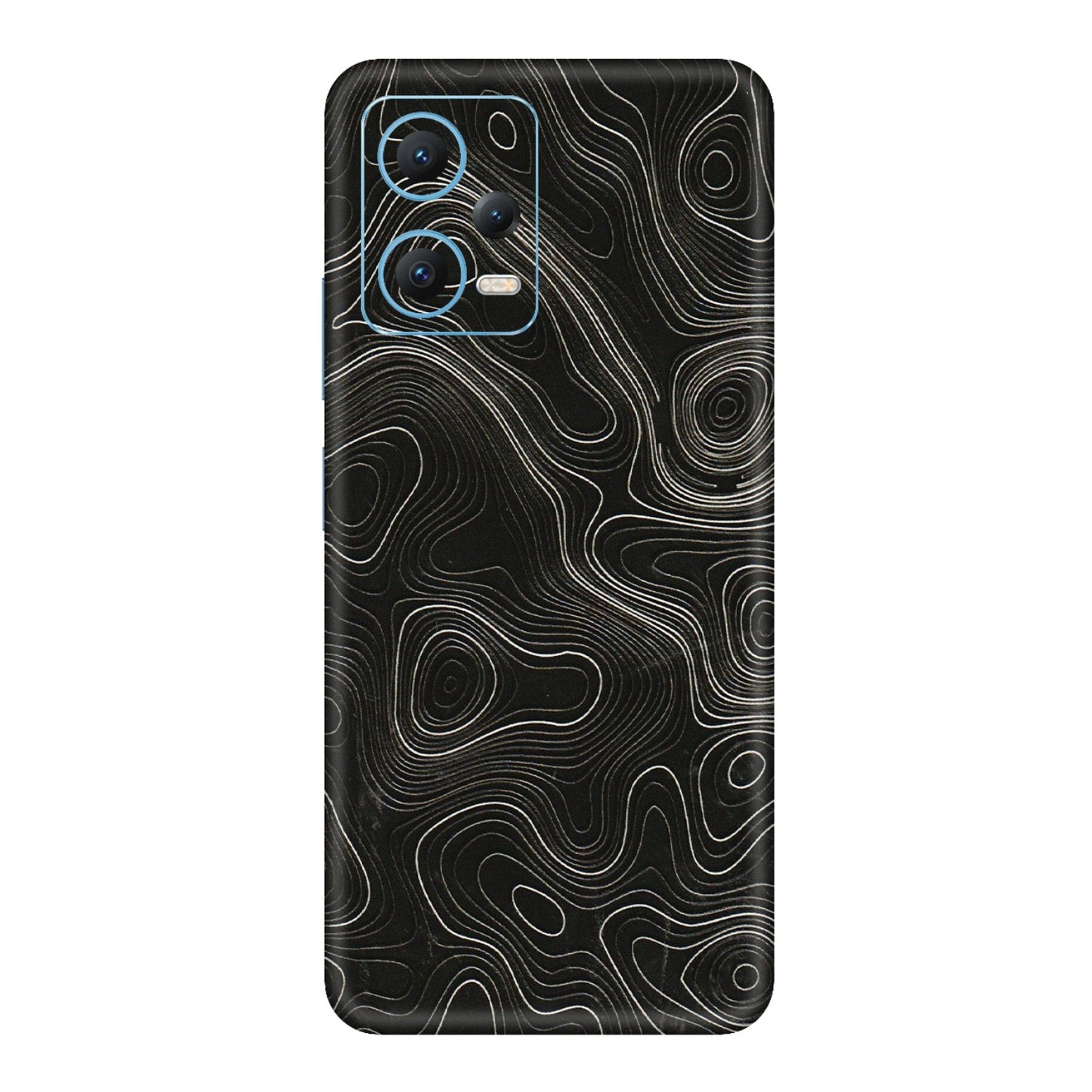 Xiaomi Redmi Phone Skins (All Models) - Black Swirl - 3D Embossed Finish (L-196) Redmi Note 12 5G