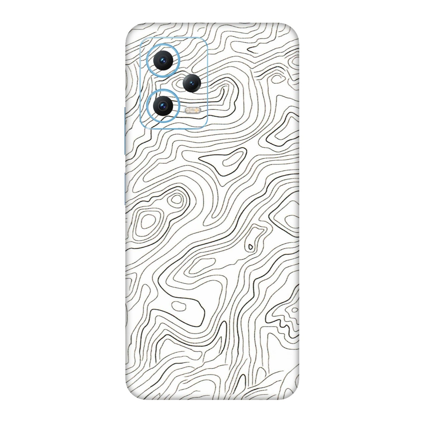 Xiaomi Redmi Phone Skins (All Models) - White Black Swirls - 3D Embossed Finish (L-219) Redmi Note 12 5G