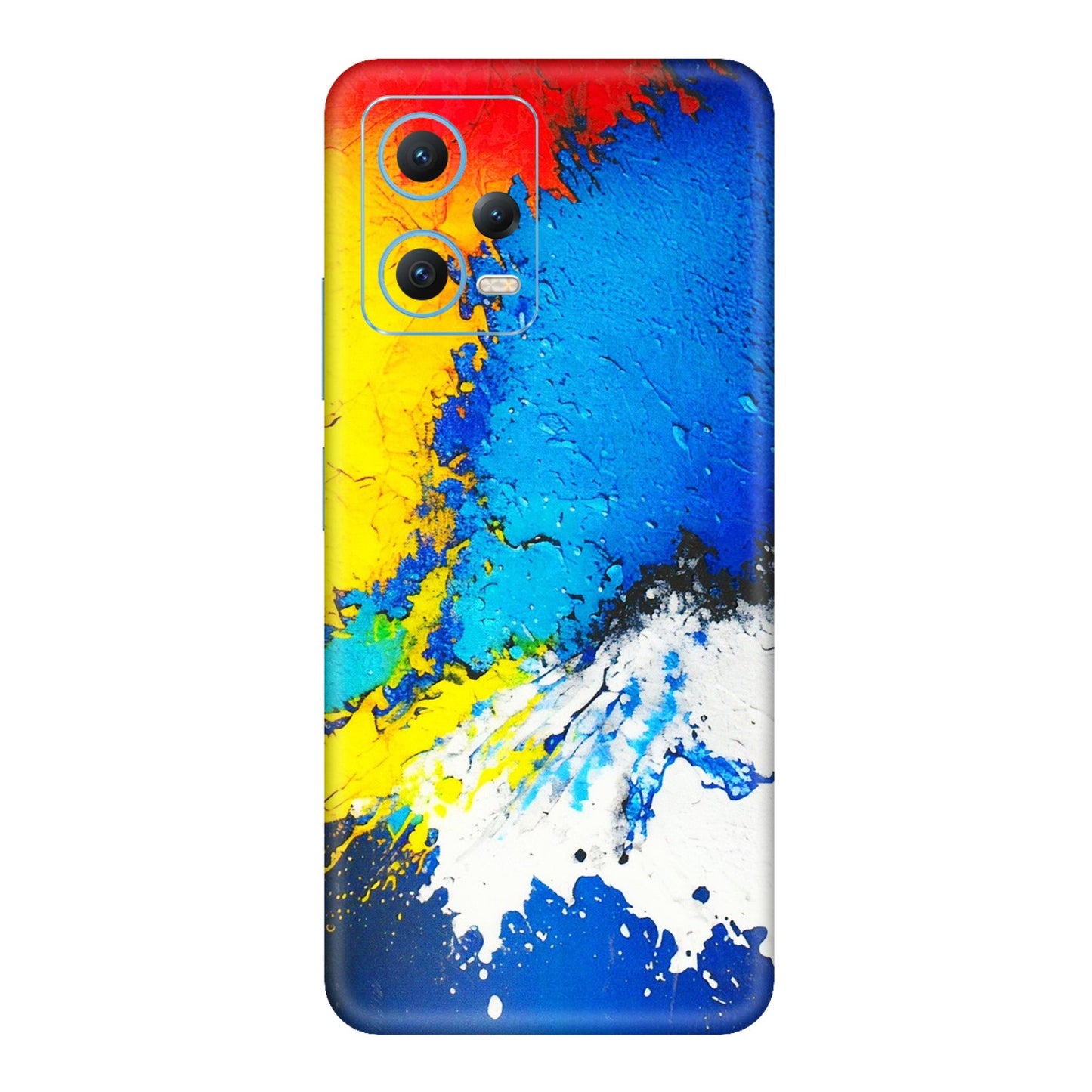 Xiaomi Redmi Phone Skins (All Models) - Acrylic Paint Spill - 3D Embossed Finish (L-229) Redmi Note 12 5G