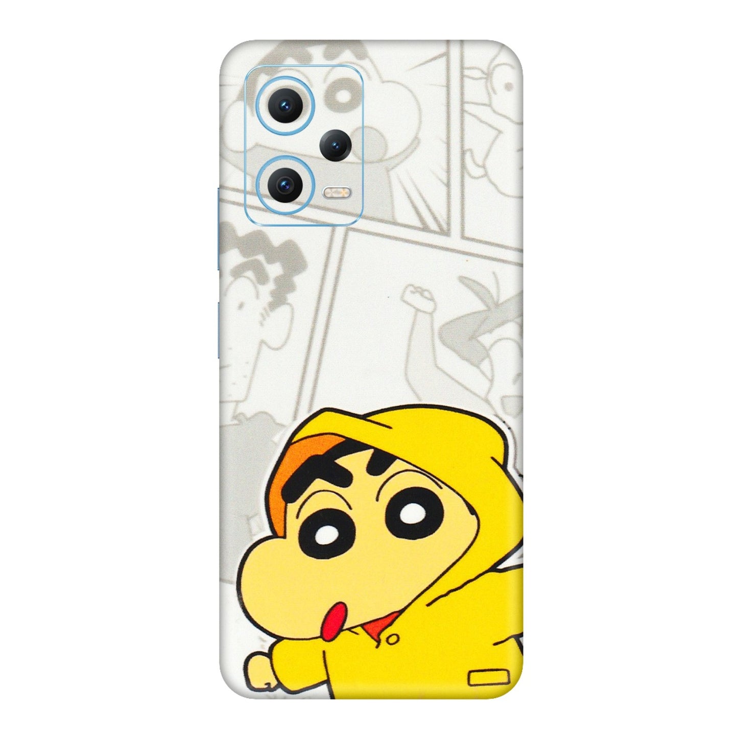 Xiaomi Redmi Phone Skins (All Models) - Yellow Shinchan Comic - 3D Embossed Finish (L-246) Redmi Note 12 5G