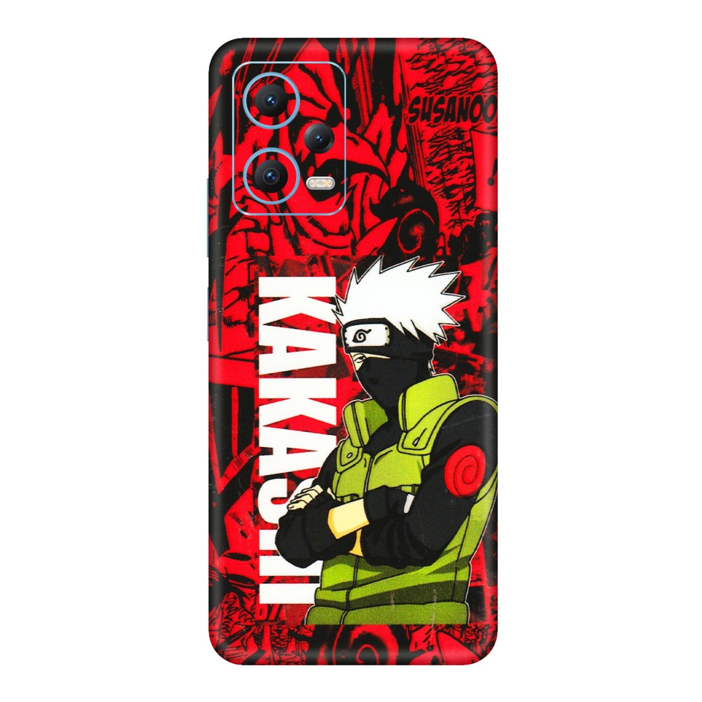 Xiaomi Redmi Phone Skins (All Models) - Kakashi Red Anime - 3D Embossed Finish (L-251) Redmi Note 12 5G