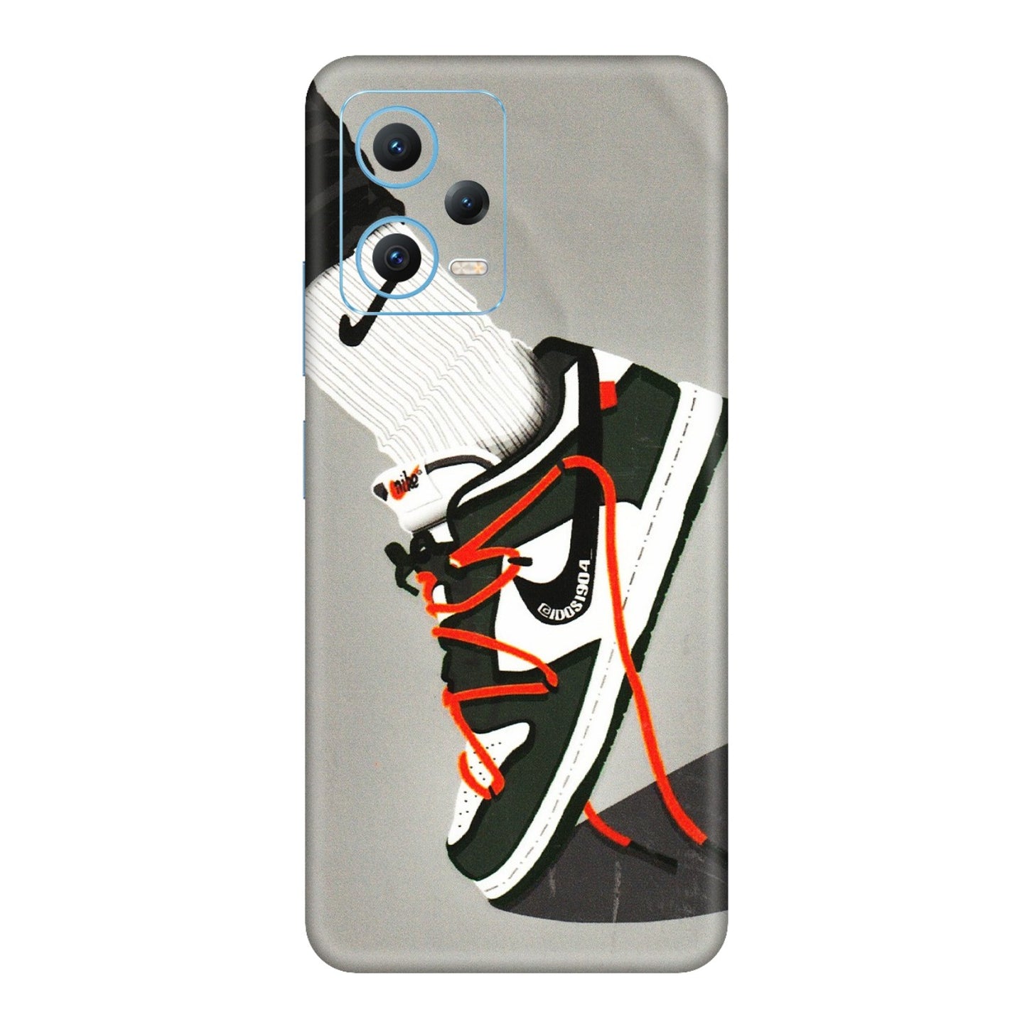 Xiaomi Redmi Phone Skins (All Models) - New Grey Sneaker - 3D Embossed Finish (L-261) Redmi Note 12 5G