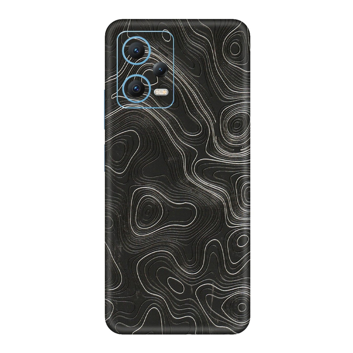 Xiaomi Redmi Phone Skins (All Models) - Abstract White Line Map - 3D Embossed Finish (L-269) Redmi Note 12 5G