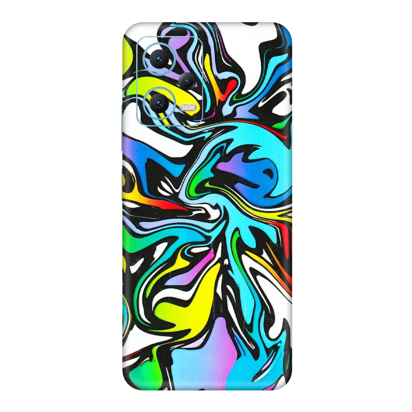 Xiaomi Redmi Phone Skins (All Models) - Abstract Colour Paints - 3D Embossed Finish (L-271) Redmi Note 12 5G
