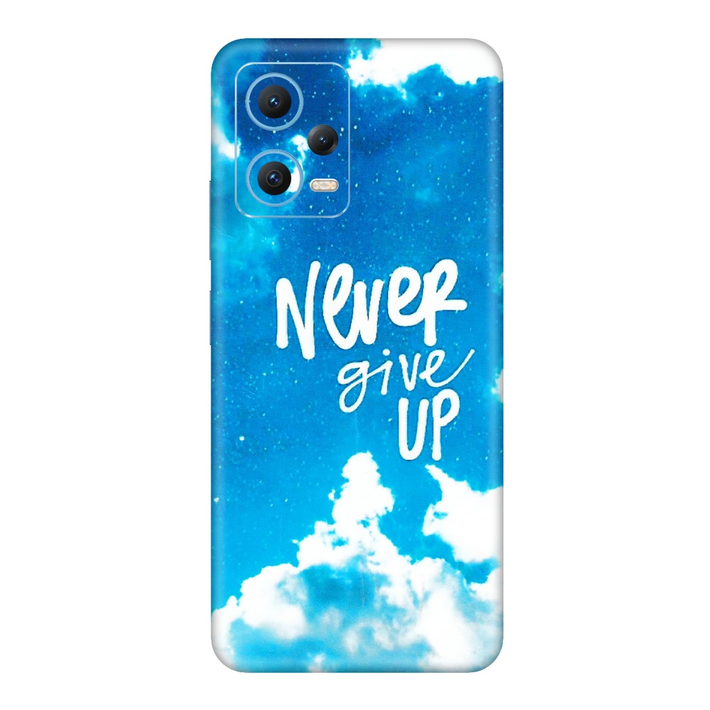 Xiaomi Redmi Phone Skins (All Models) - Never Give Up - 3D Embossed Finish (L-279) Redmi Note 12 5G