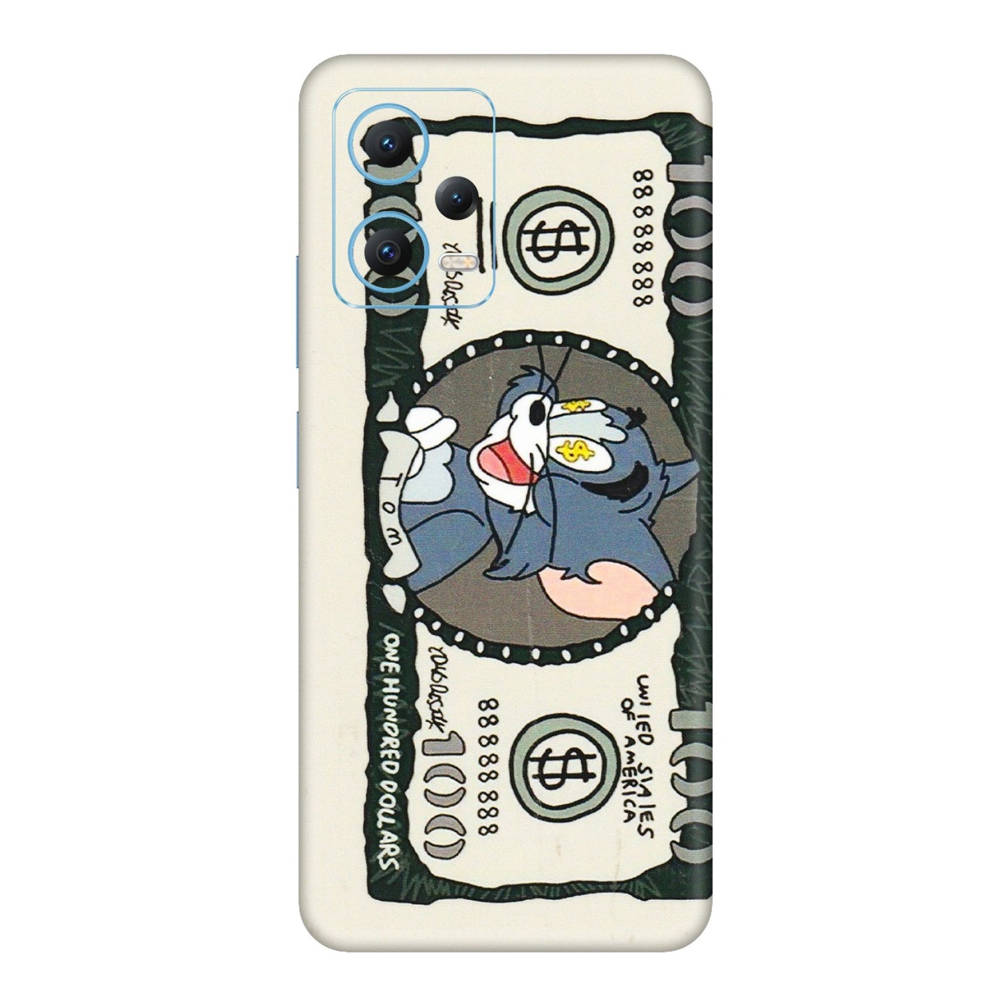 Xiaomi Redmi Phone Skins (All Models) - Tom Hundred Dollar - 3D Embossed Finish (L-324) Redmi Note 12 5G
