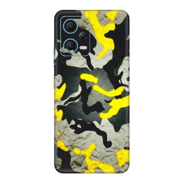 Xiaomi Redmi Phone Skins (All Models) - Yellow Camouflage - 3D Embossed Finish (L-61) Redmi Note 12 5G