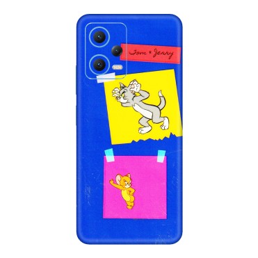 Xiaomi Redmi Phone Skins (All Models) - Tom N Jerry Sticky Notes - 3D Embossed Finish (L-88) Redmi Note 12 5G