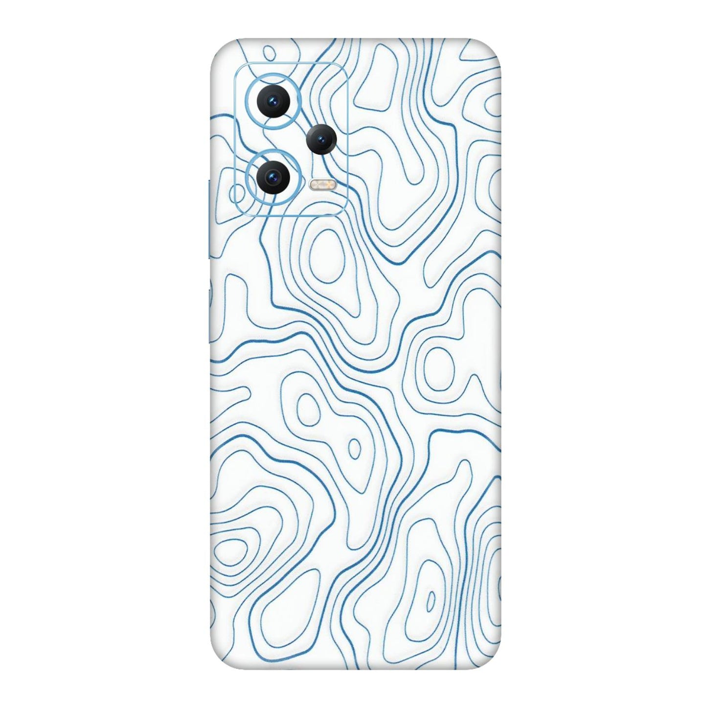 Xiaomi Redmi Phone Skins (All Models) - Blue And White Swirls - Matte Finish (M-139) Redmi Note 12 5G