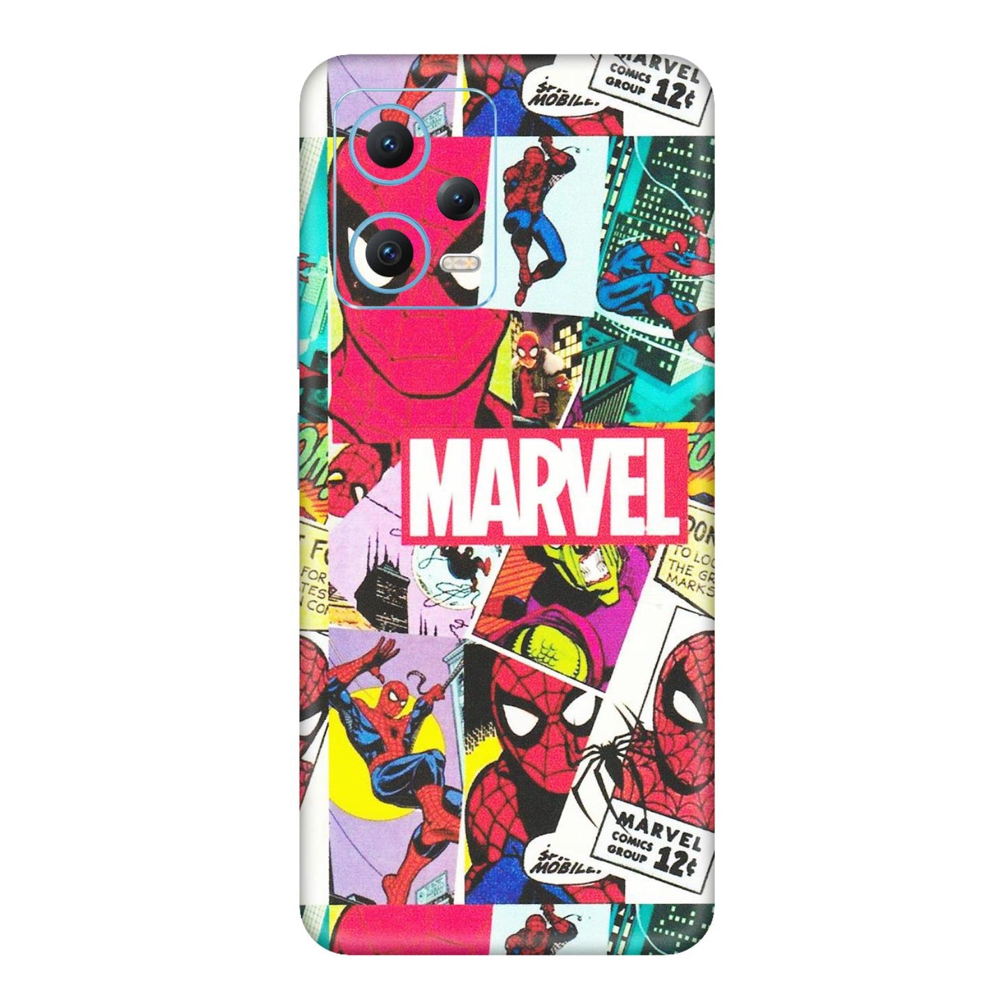 Xiaomi Redmi Phone Skins (All Models) - Marvel Comic Spiderman Grafitti - Matte Finish (M-72) Redmi Note 12 5G