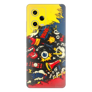 Xiaomi Redmi Phone Skins (All Models) - Pacific Doodle Art - 3D Embossed Finish (L-120) Redmi Note 12 Pro 5G