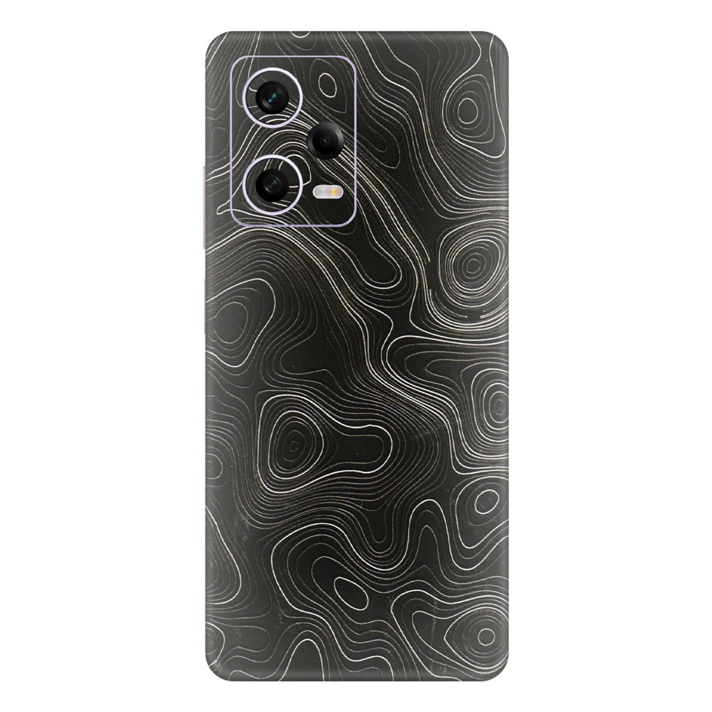 Xiaomi Redmi Phone Skins (All Models) - Black Swirl - 3D Embossed Finish (L-196) Redmi Note 12 Pro 5G