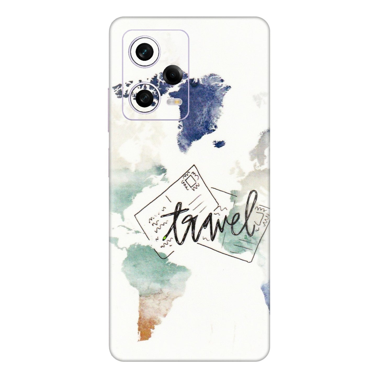 Xiaomi Redmi Phone Skins (All Models) - Travel The World - 3D Embossed Finish (L-232) Redmi Note 12 Pro 5G