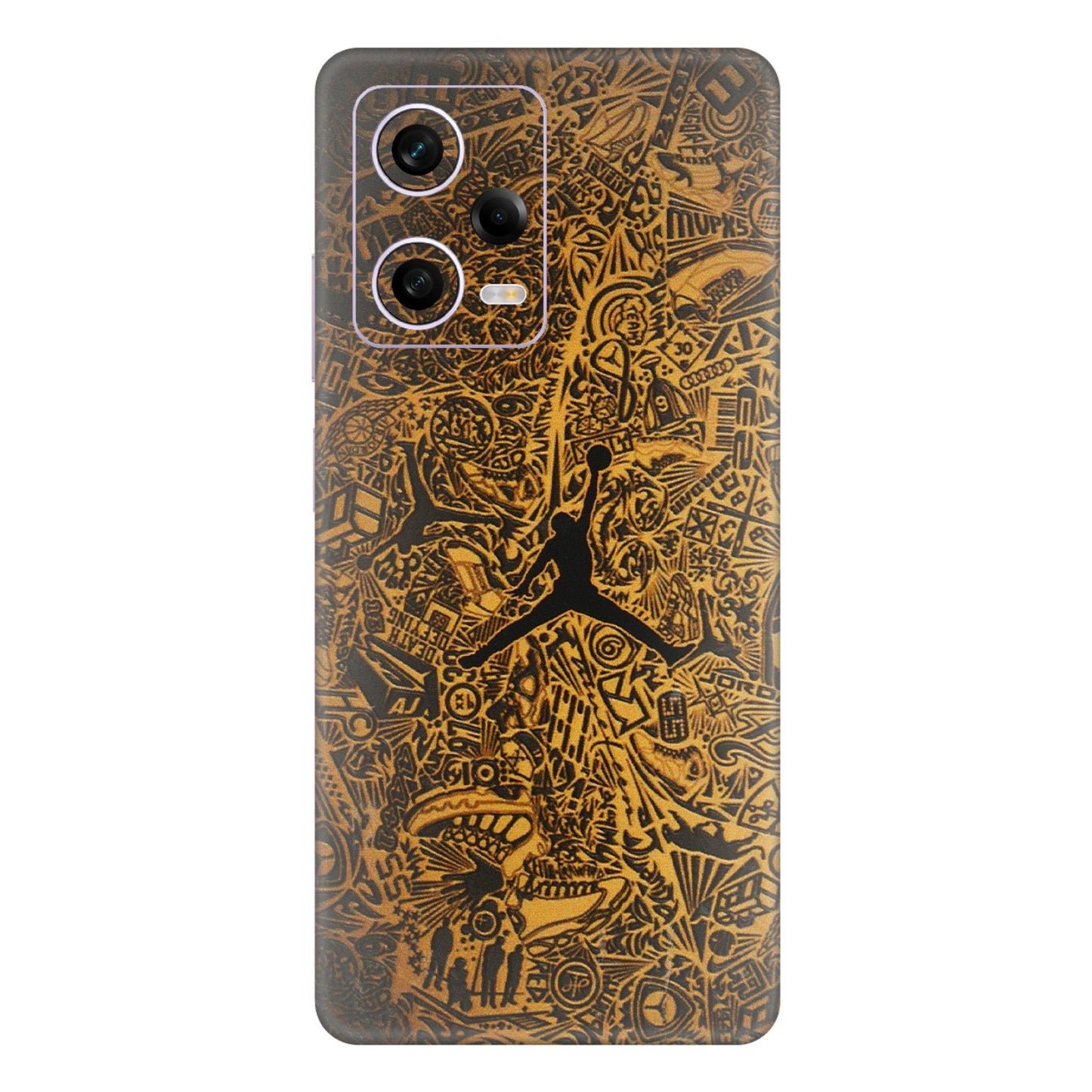 Xiaomi Redmi Phone Skins (All Models) - Premium Gold Basketball Player - 3D Embossed Finish (L-236) Redmi Note 12 Pro 5G