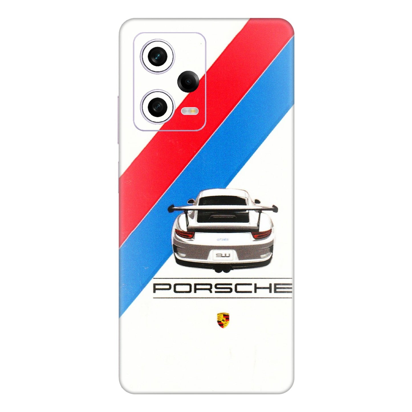 Xiaomi Redmi Phone Skins (All Models) - Porche Car Sober Logo - 3D Embossed Finish (L-248) Redmi Note 12 Pro 5G