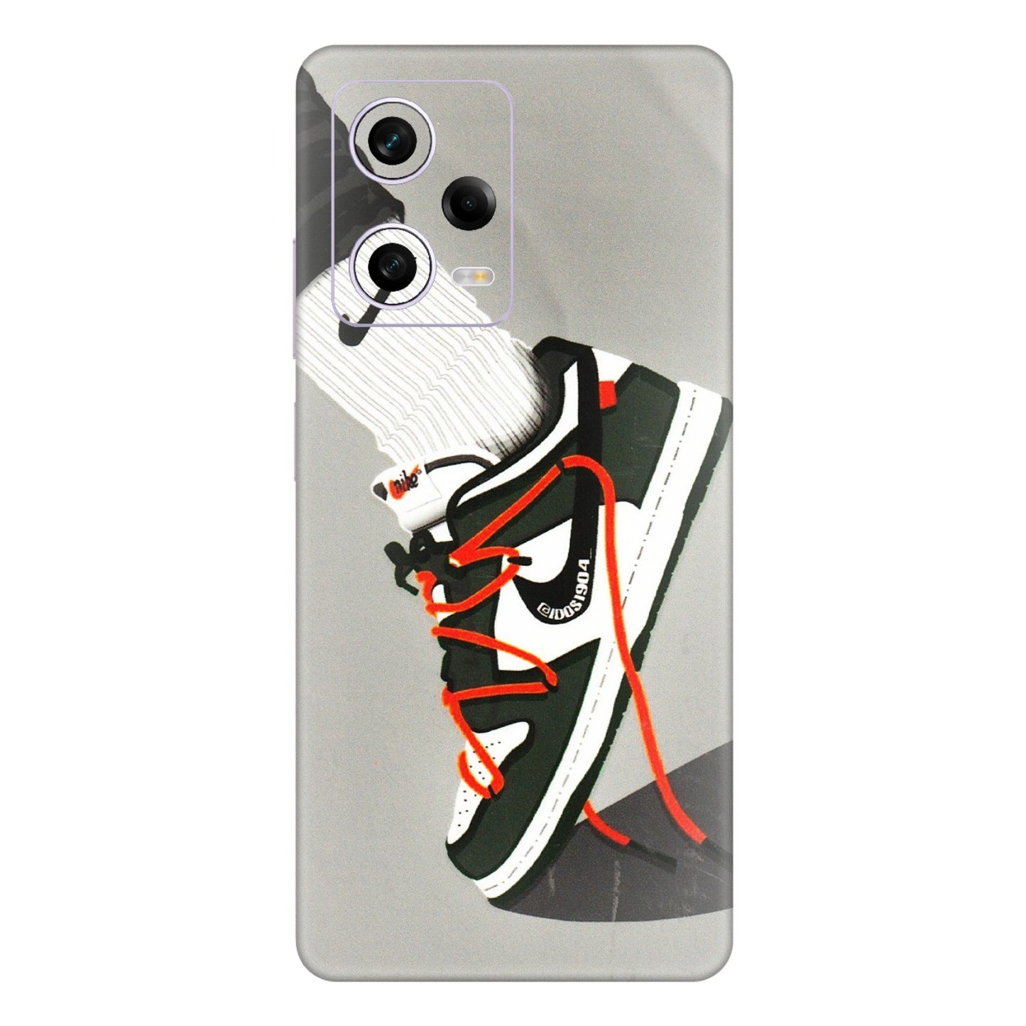 Xiaomi Redmi Phone Skins (All Models) - New Grey Sneaker - 3D Embossed Finish (L-261) Redmi Note 12 Pro 5G