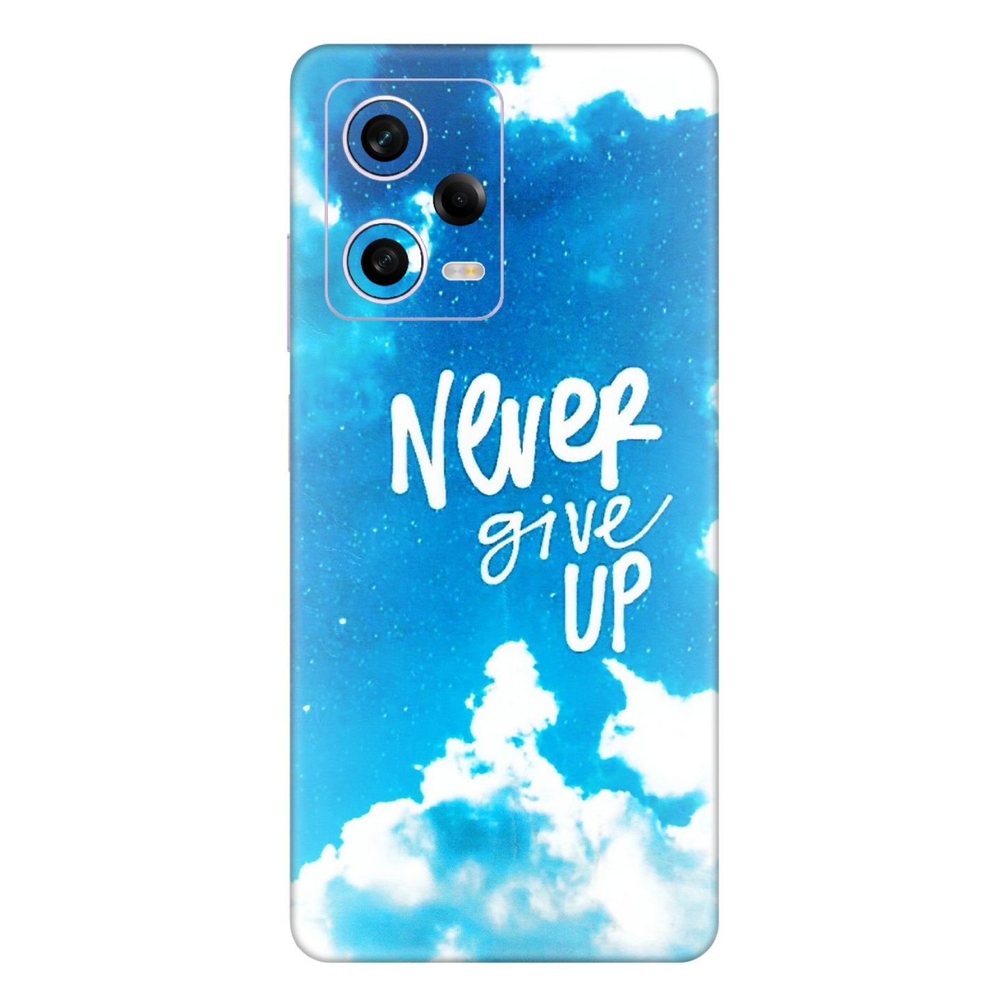 Xiaomi Redmi Phone Skins (All Models) - Never Give Up - 3D Embossed Finish (L-279) Redmi Note 12 Pro 5G