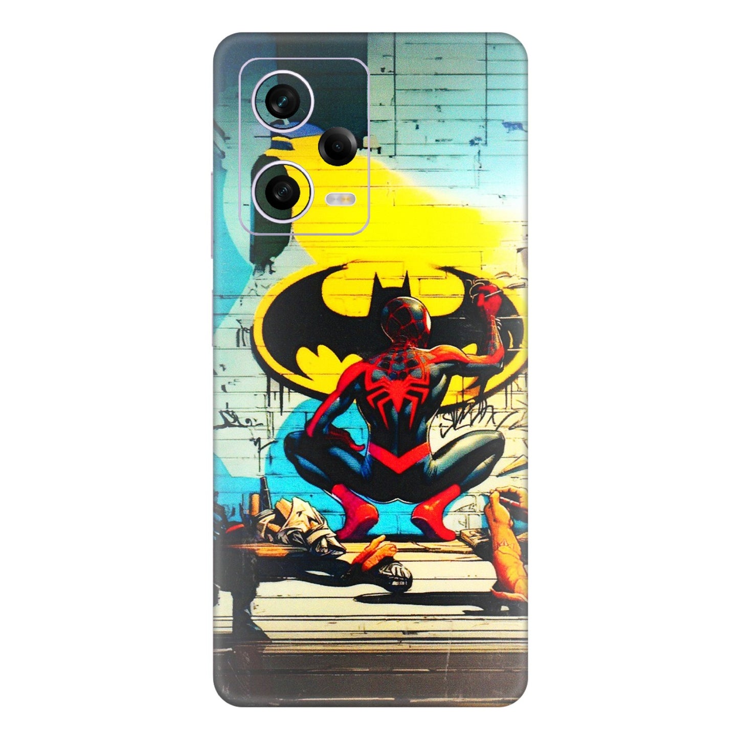 Xiaomi Redmi Phone Skins (All Models) - New Spiderman Bat Logo - 3D Embossed Finish (L-309) Redmi Note 12 Pro 5G