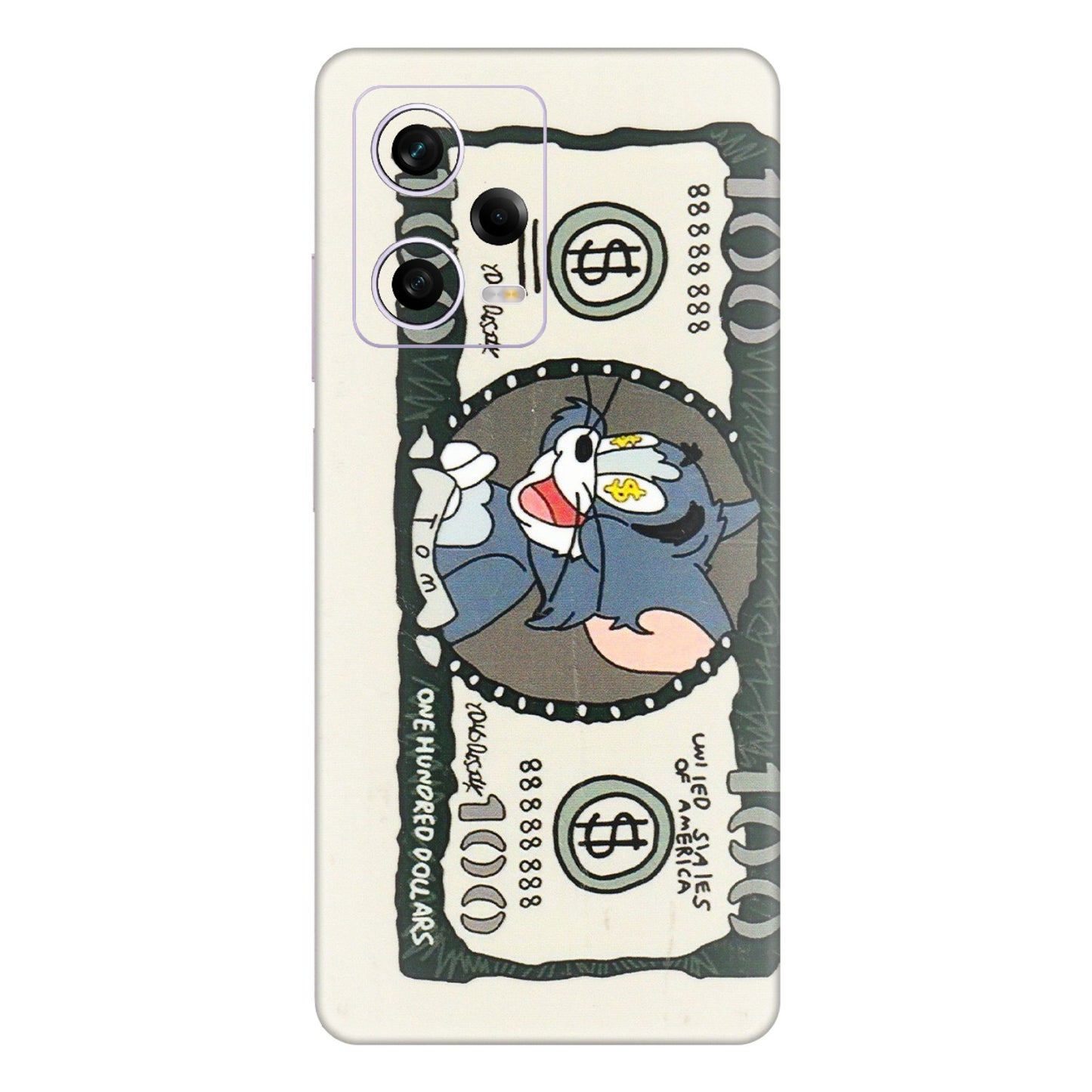 Xiaomi Redmi Phone Skins (All Models) - Tom Hundred Dollar - 3D Embossed Finish (L-324) Redmi Note 12 Pro 5G