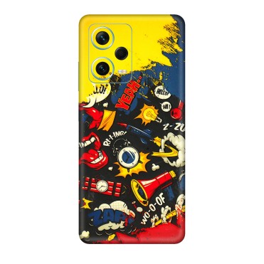 Xiaomi Redmi Phone Skins (All Models) - Pacific Doodle Art - 3D Embossed Finish (L-120) Redmi Note 12 Pro Plus 5G
