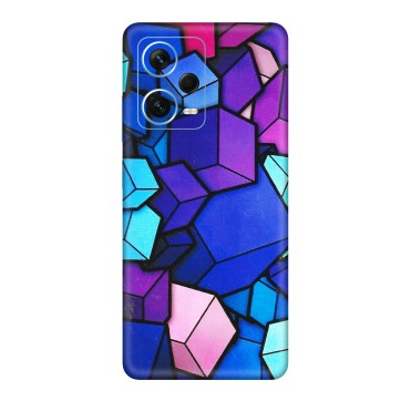 Xiaomi Redmi Phone Skins (All Models) - Cube Doodle - 3D Embossed Finish (L-141) Redmi Note 12 Pro Plus 5G
