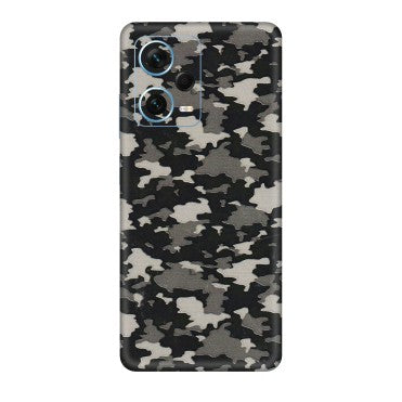 Xiaomi Redmi Phone Skins (All Models) - Black/Grey Camoflaunge - 3D Embossed Finish (L-142) Redmi Note 12 Pro Plus 5G
