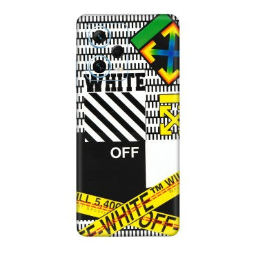 Xiaomi Redmi Phone Skins (All Models) - White Off Abstract - 3D Embossed Finish (L-172) Redmi Note 12 Pro Plus 5G