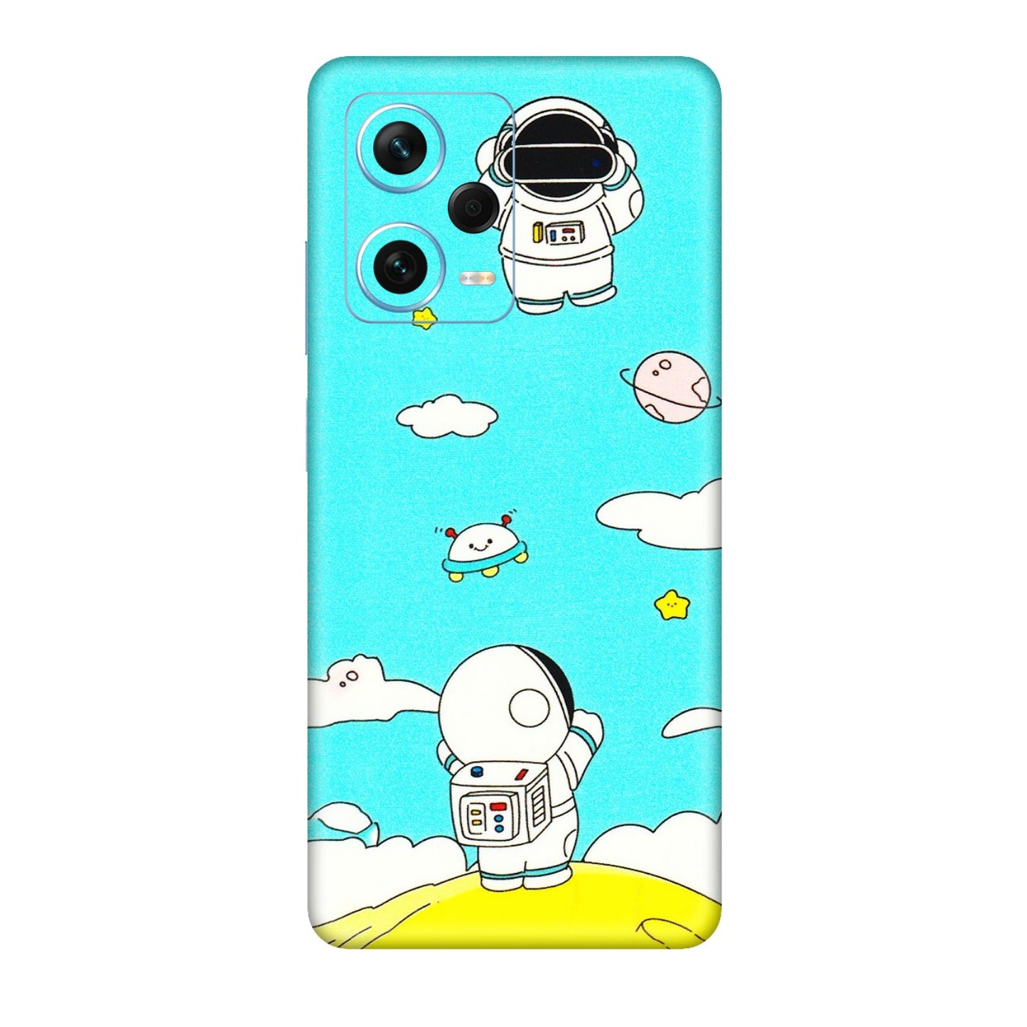Xiaomi Redmi Phone Skins (All Models) - Blue Skies Astro Float - 3D Embossed Finish (L-230) Redmi Note 12 Pro Plus 5G