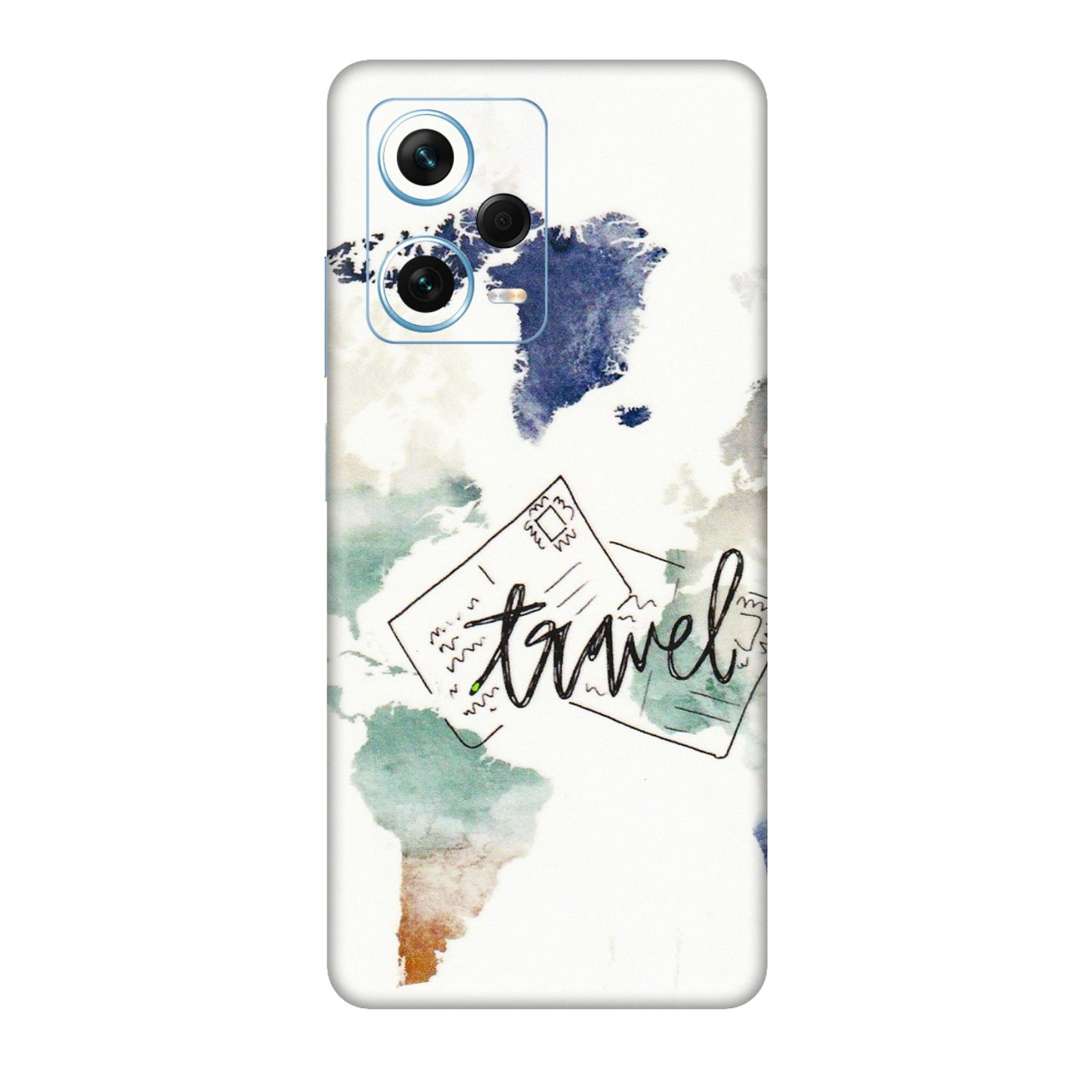 Xiaomi Redmi Phone Skins (All Models) - Travel The World - 3D Embossed Finish (L-232) Redmi Note 12 Pro Plus 5G