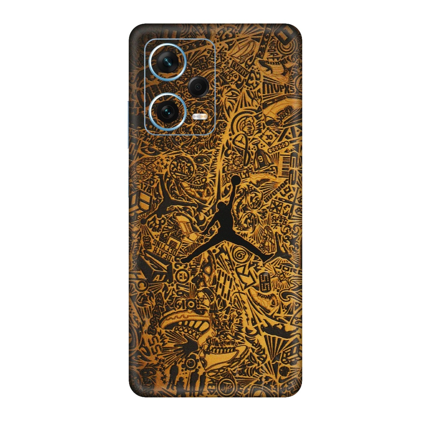 Xiaomi Redmi Phone Skins (All Models) - Premium Gold Basketball Player - 3D Embossed Finish (L-236) Redmi Note 12 Pro Plus 5G