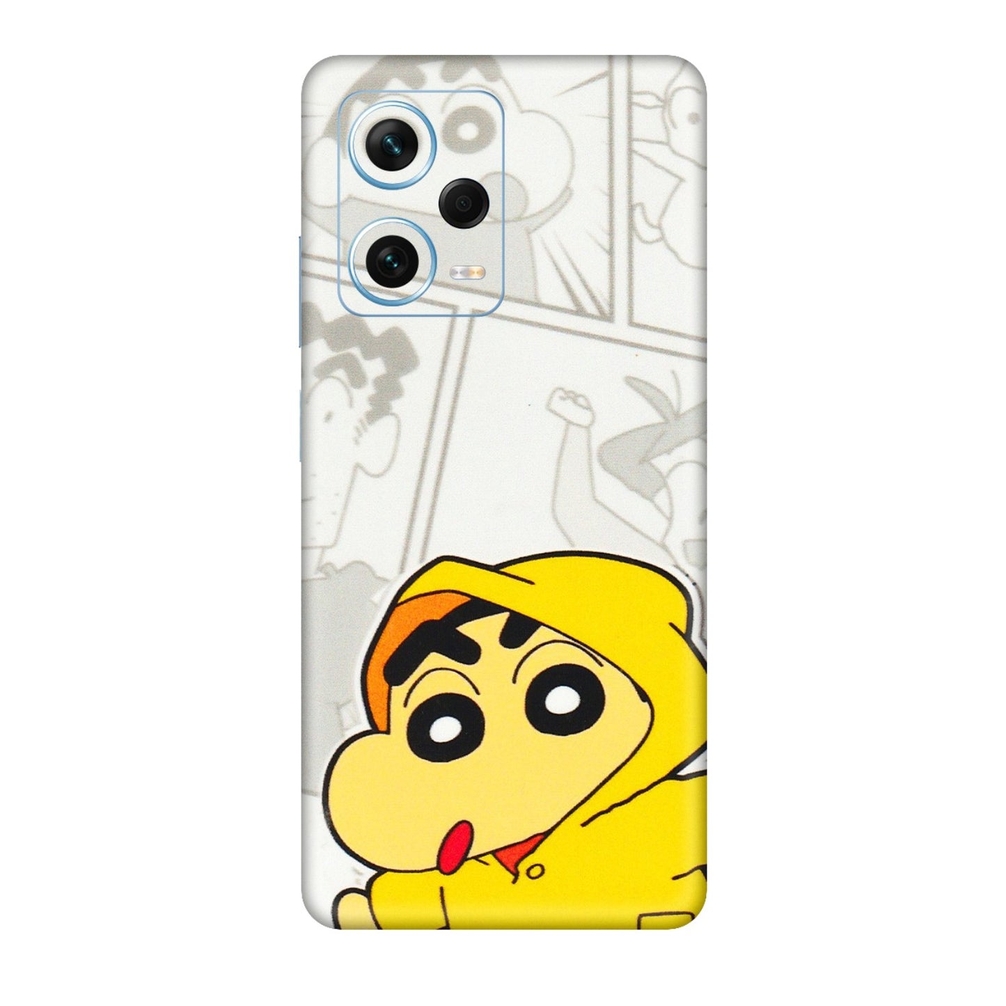 Xiaomi Redmi Phone Skins (All Models) - Yellow Shinchan Comic - 3D Embossed Finish (L-246) Redmi Note 12 Pro Plus 5G