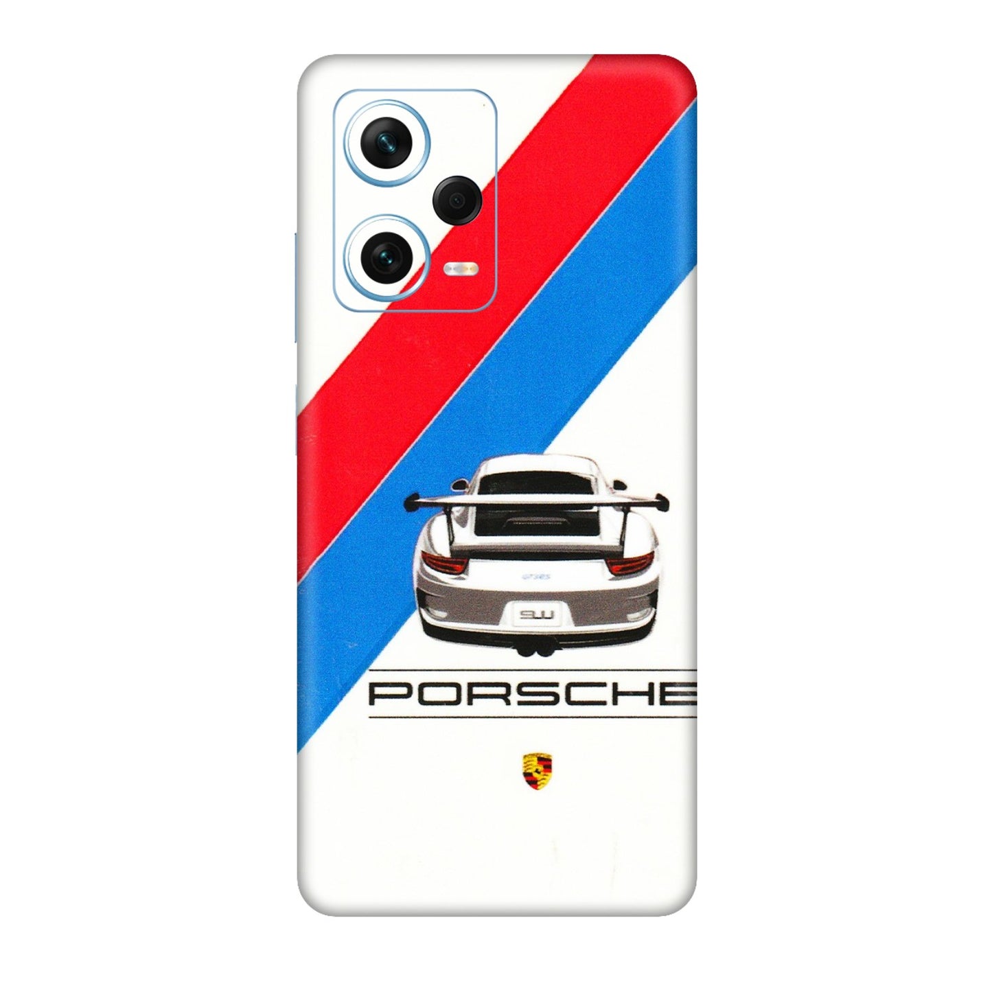 Xiaomi Redmi Phone Skins (All Models) - Porche Car Sober Logo - 3D Embossed Finish (L-248) Redmi Note 12 Pro Plus 5G