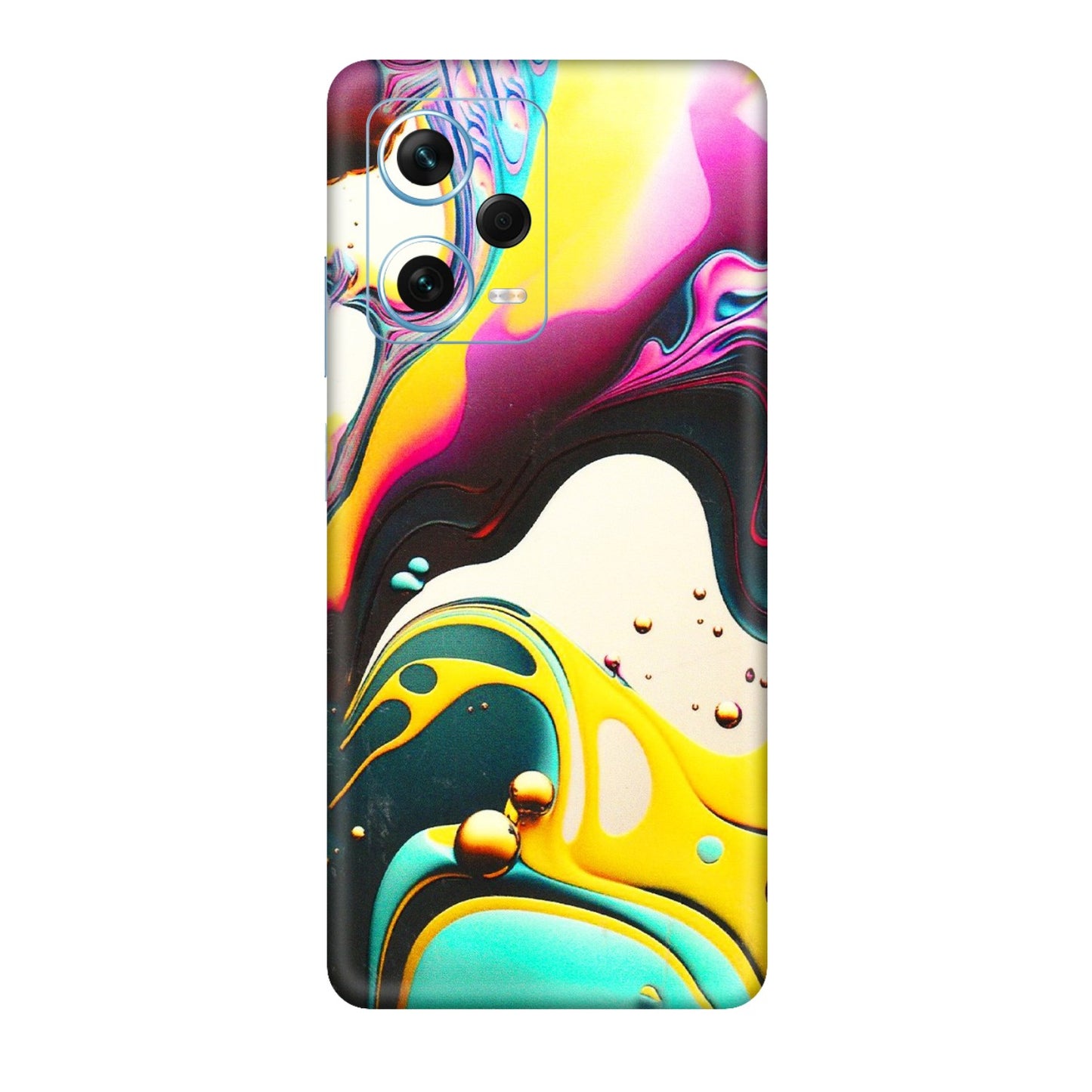 Xiaomi Redmi Phone Skins (All Models) - Multicolor Abstract pattern - 3D Embossed Finish (L-254) Redmi Note 12 Pro Plus 5G