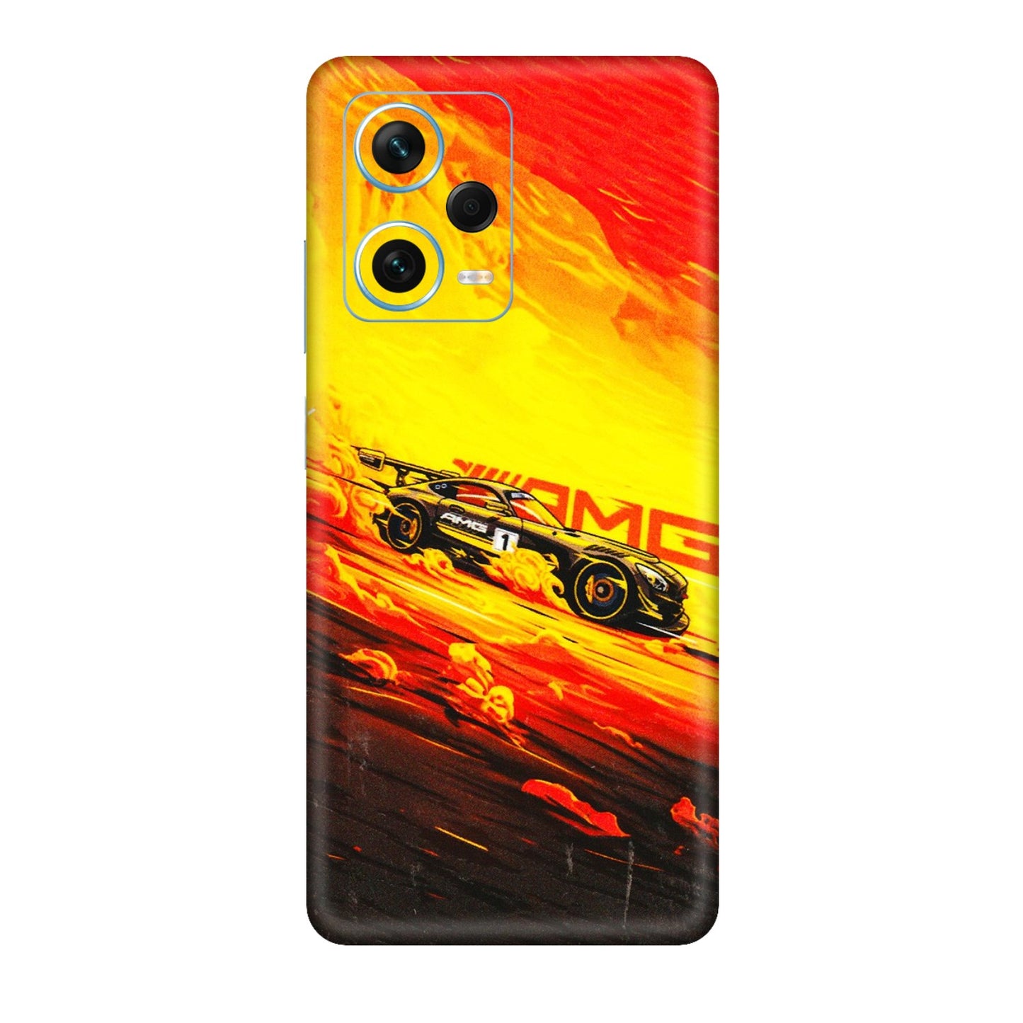 Xiaomi Redmi Phone Skins (All Models) - AMG Car Speed Cover - 3D Embossed Finish (L-256) Redmi Note 12 Pro Plus 5G
