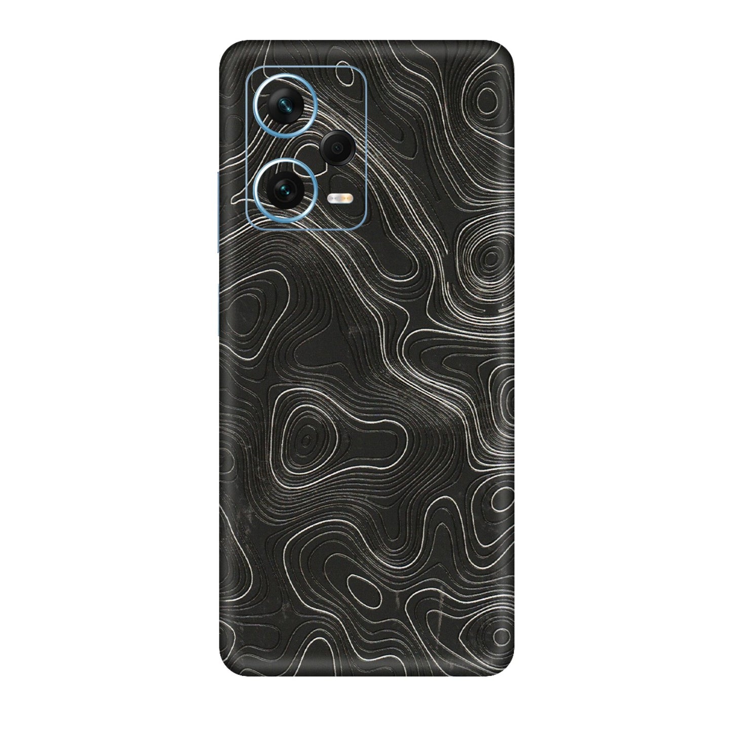 Xiaomi Redmi Phone Skins (All Models) - Abstract White Line Map - 3D Embossed Finish (L-269) Redmi Note 12 Pro Plus 5G