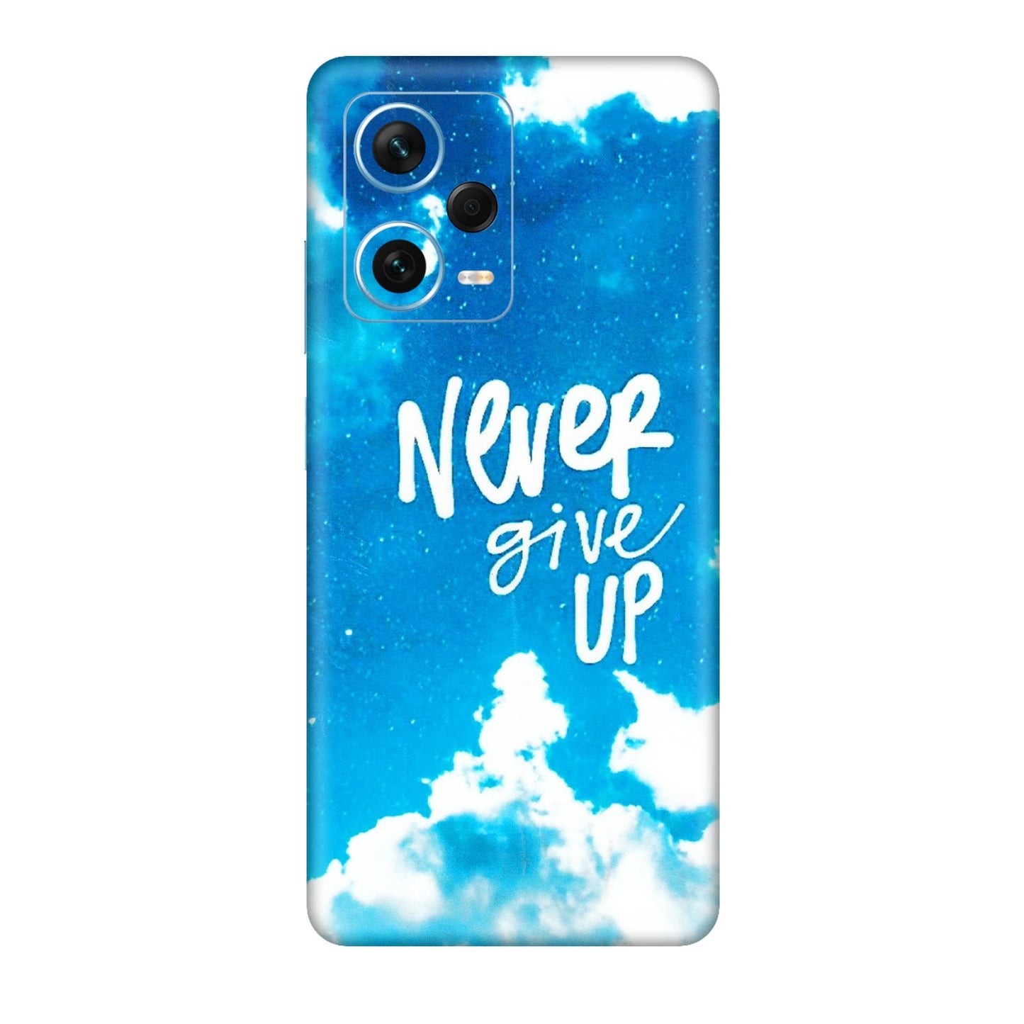 Xiaomi Redmi Phone Skins (All Models) - Never Give Up - 3D Embossed Finish (L-279) Redmi Note 12 Pro Plus 5G