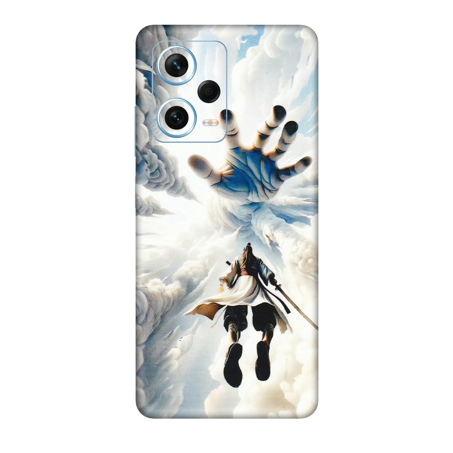Xiaomi Redmi Phone Skins (All Models) - Big Hand With Monkey King - 3D Embossed Finish (L-323) Redmi Note 12 Pro Plus 5G