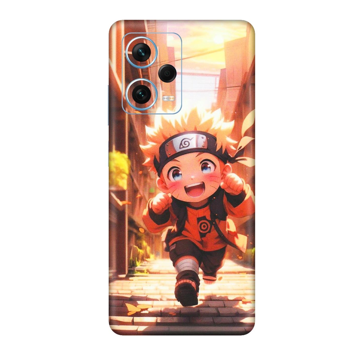 Xiaomi Redmi Phone Skins (All Models) - Naruto Cute Toon Running - Matte Finish (M-04) Redmi Note 12 Pro Plus 5G