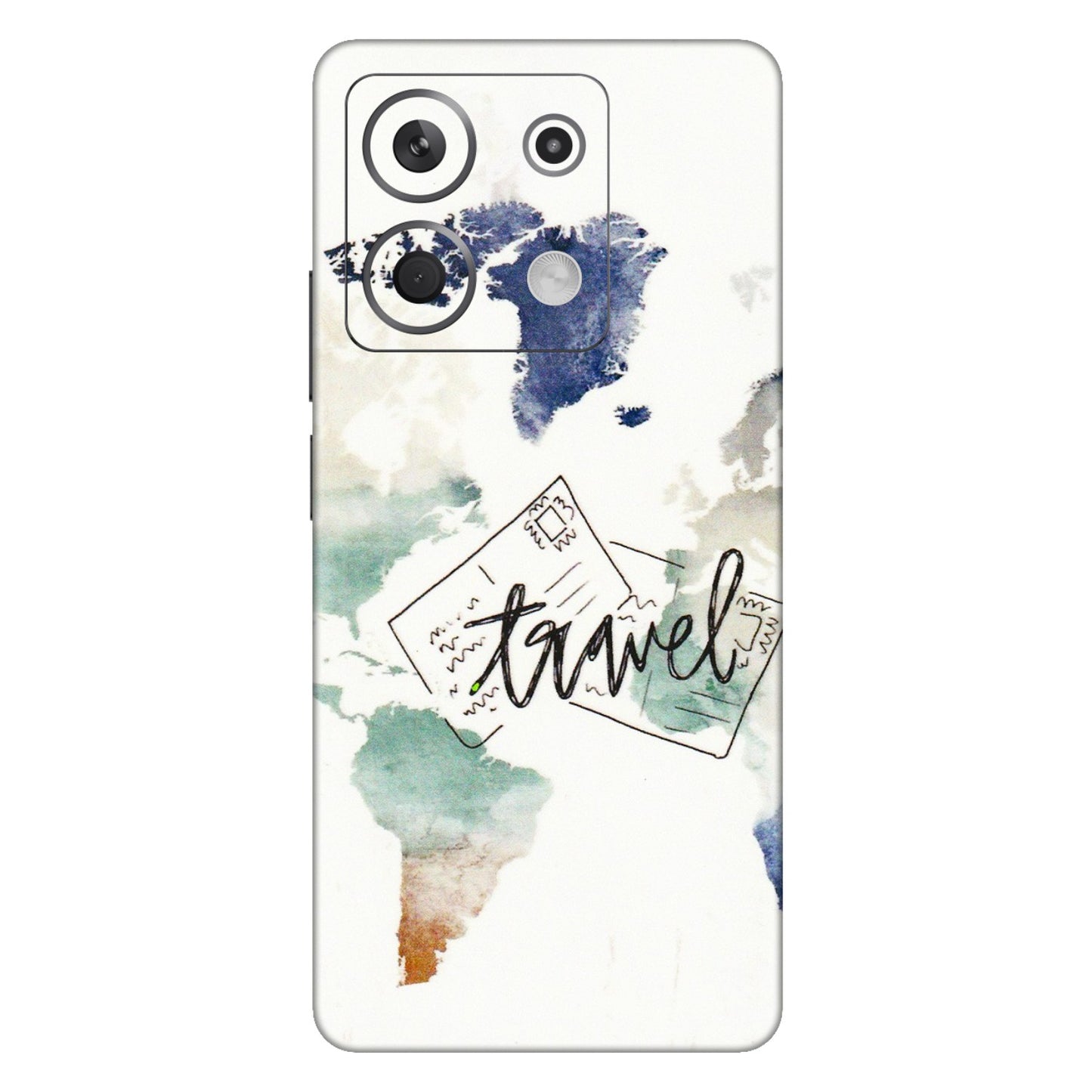 Xiaomi Redmi Phone Skins (All Models) - Travel The World - 3D Embossed Finish (L-232) Redmi Note 13 5G