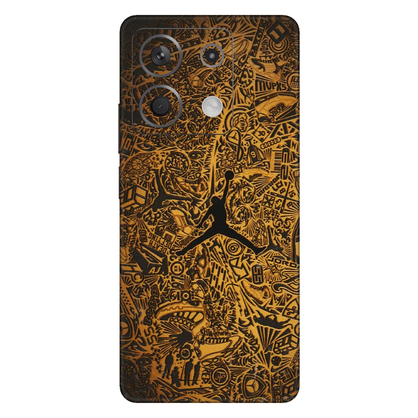Xiaomi Redmi Phone Skins (All Models) - Premium Gold Basketball Player - 3D Embossed Finish (L-236) Redmi Note 13 5G