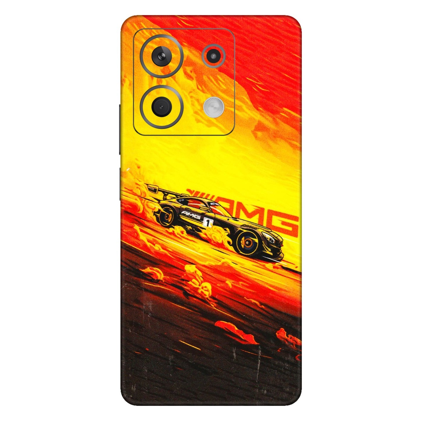 Xiaomi Redmi Phone Skins (All Models) - AMG Car Speed Cover - 3D Embossed Finish (L-256) Redmi Note 13 5G