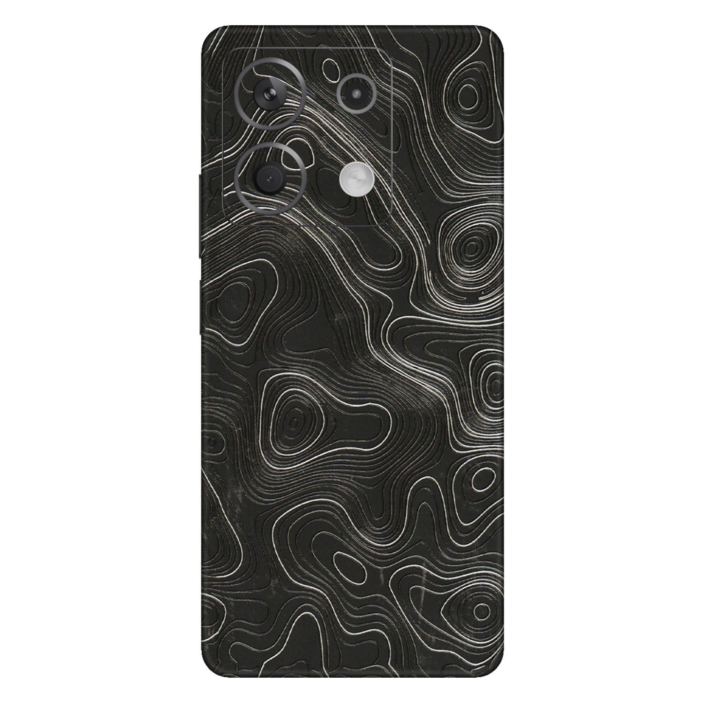 Xiaomi Redmi Phone Skins (All Models) - Abstract White Line Map - 3D Embossed Finish (L-269) Redmi Note 13 5G